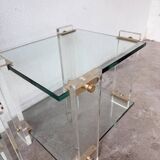 Glass and Plexiglas consoles from the 80s