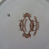 4 plates sarreguemines, hollow faience flowers strasbourg