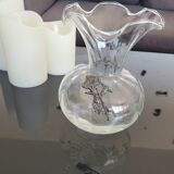 Vase with pewter flower
