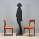 Chaises vintage en hêtre, mousse et similicuir, design, Italie, années 1970-1980
