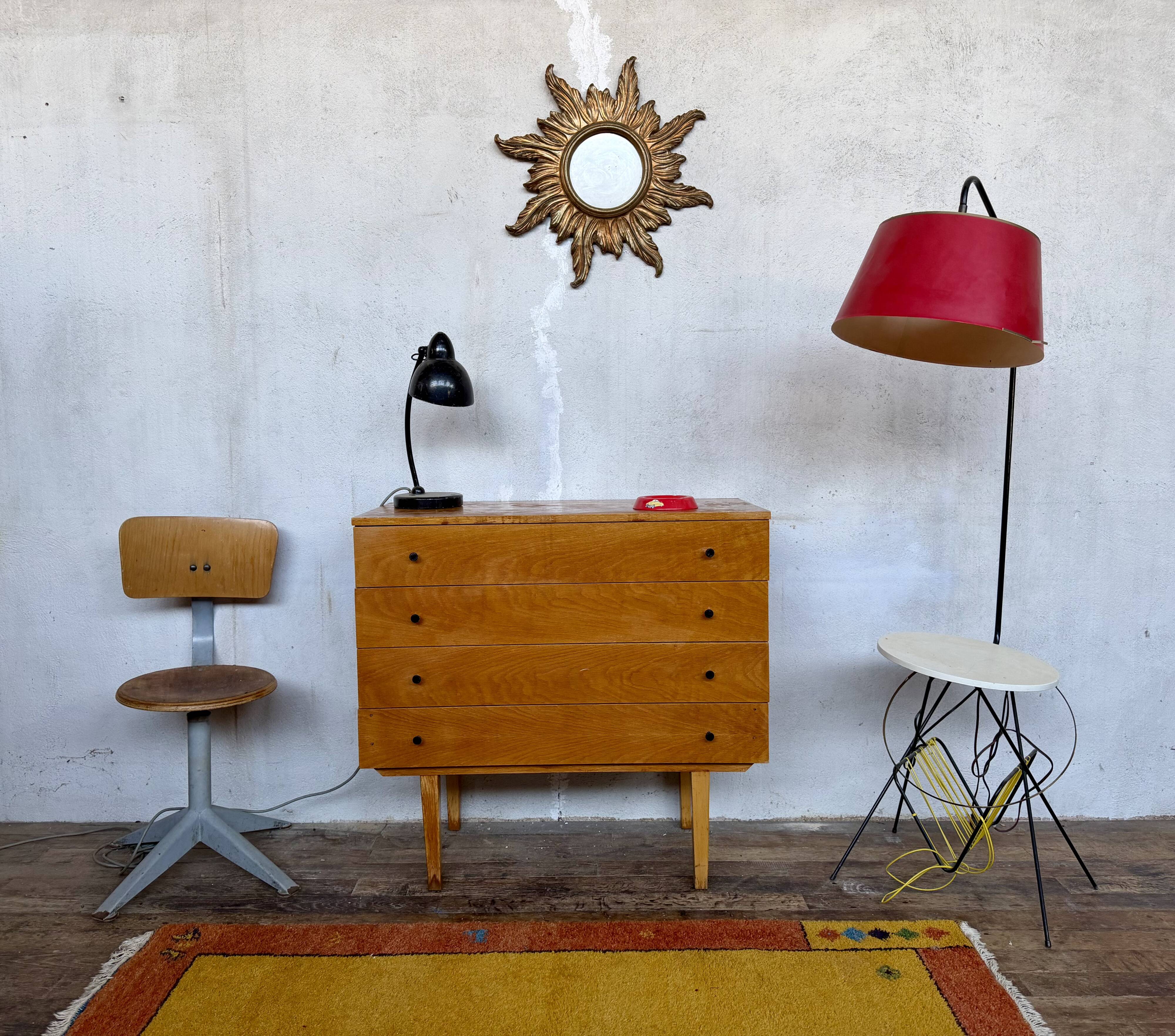 vintage oak chest of drawers