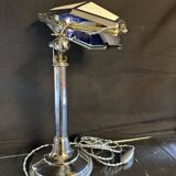 Large PIROUETT Art Deco metal chromo glass clouds lamp