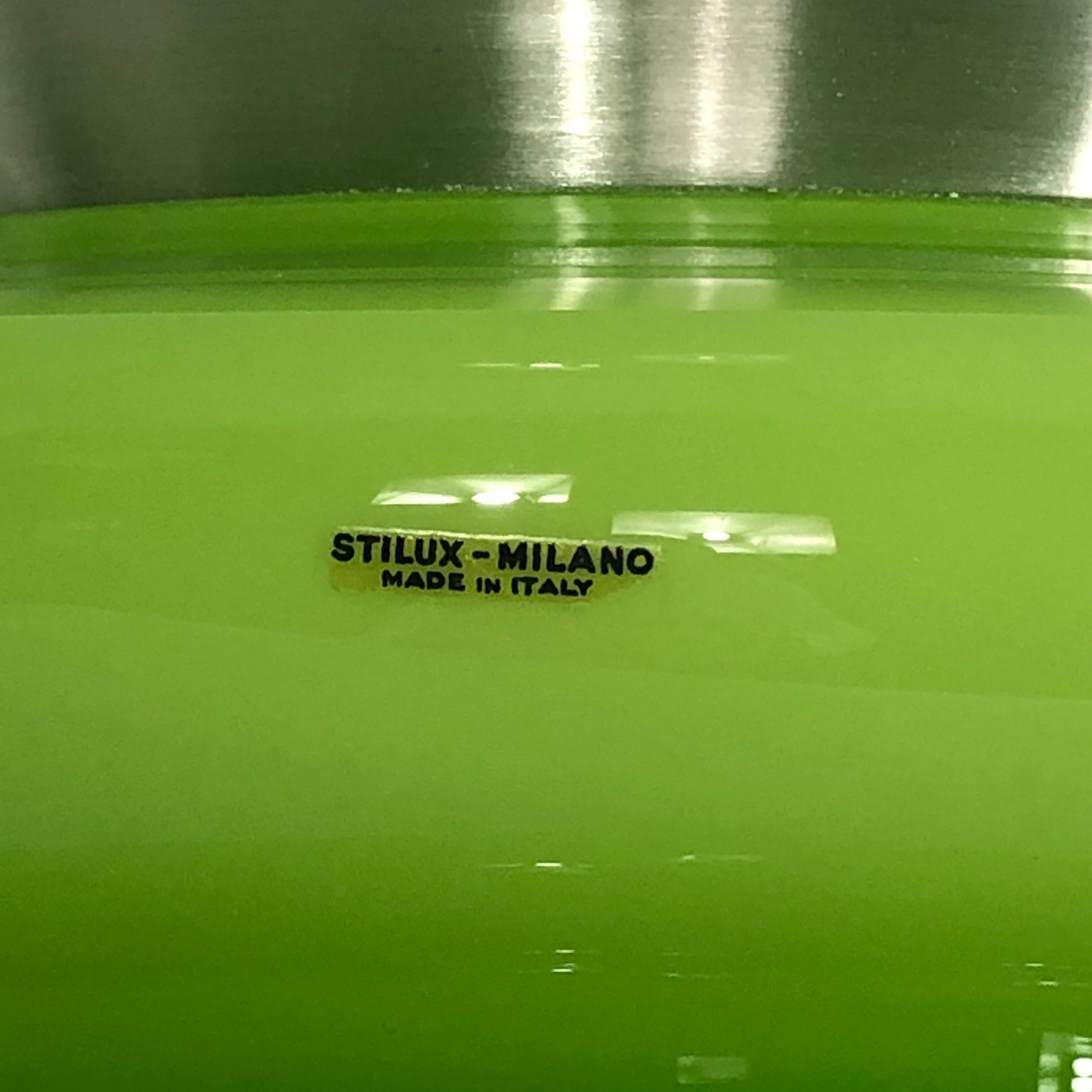Stilux Milano, large green murano glass table lamp from 60s