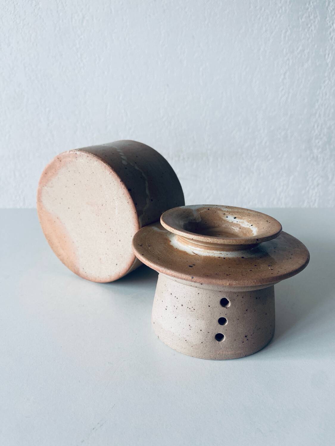 Water butter dish or Breton stoneware butter dish