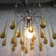 Murano chandelier drops in amber crystal