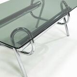 1970's sculptural chrome knot coffee table