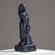 Sculpture de sirène en céramique bleue, 1920