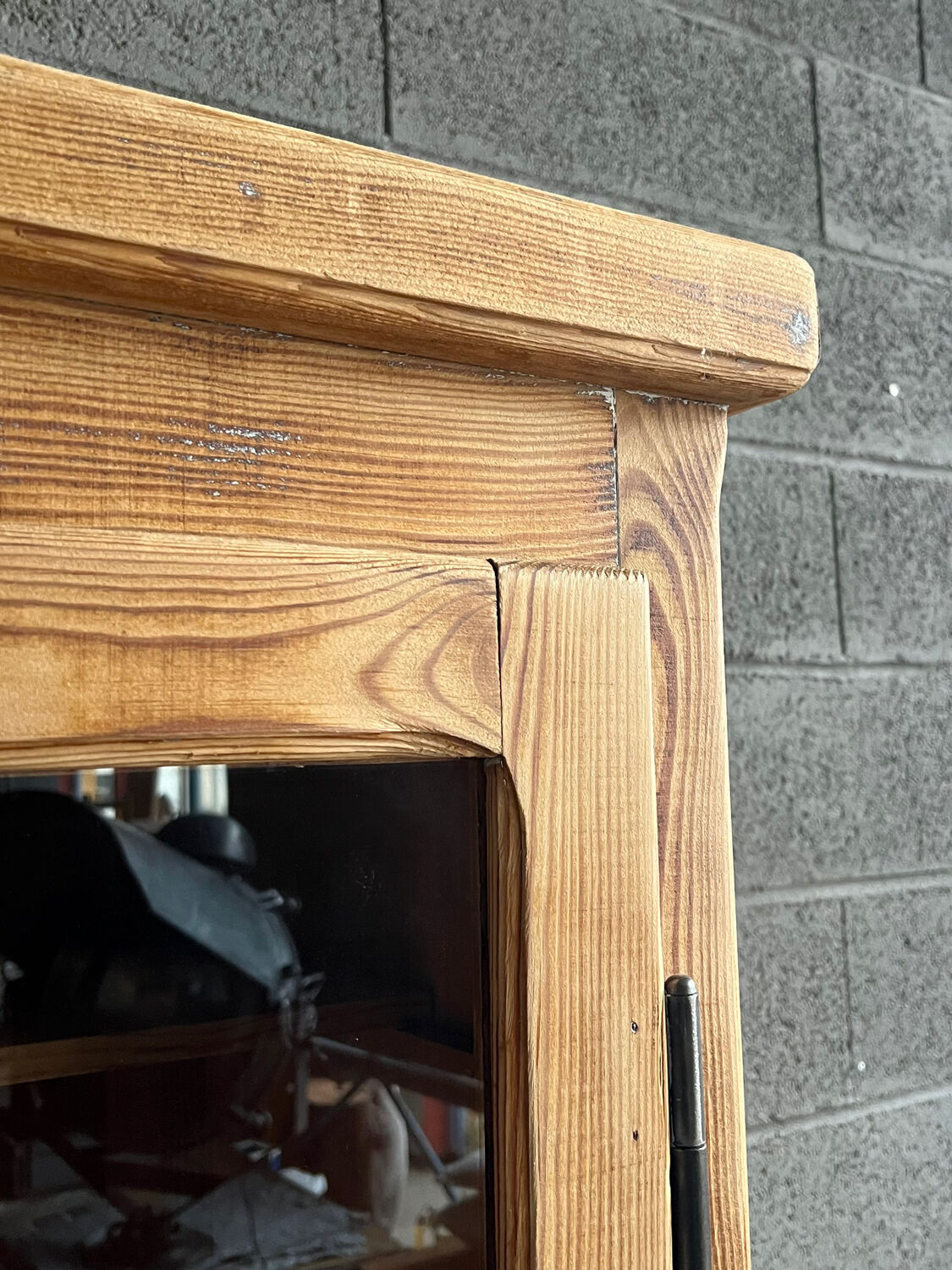 Antique pharmacy display case