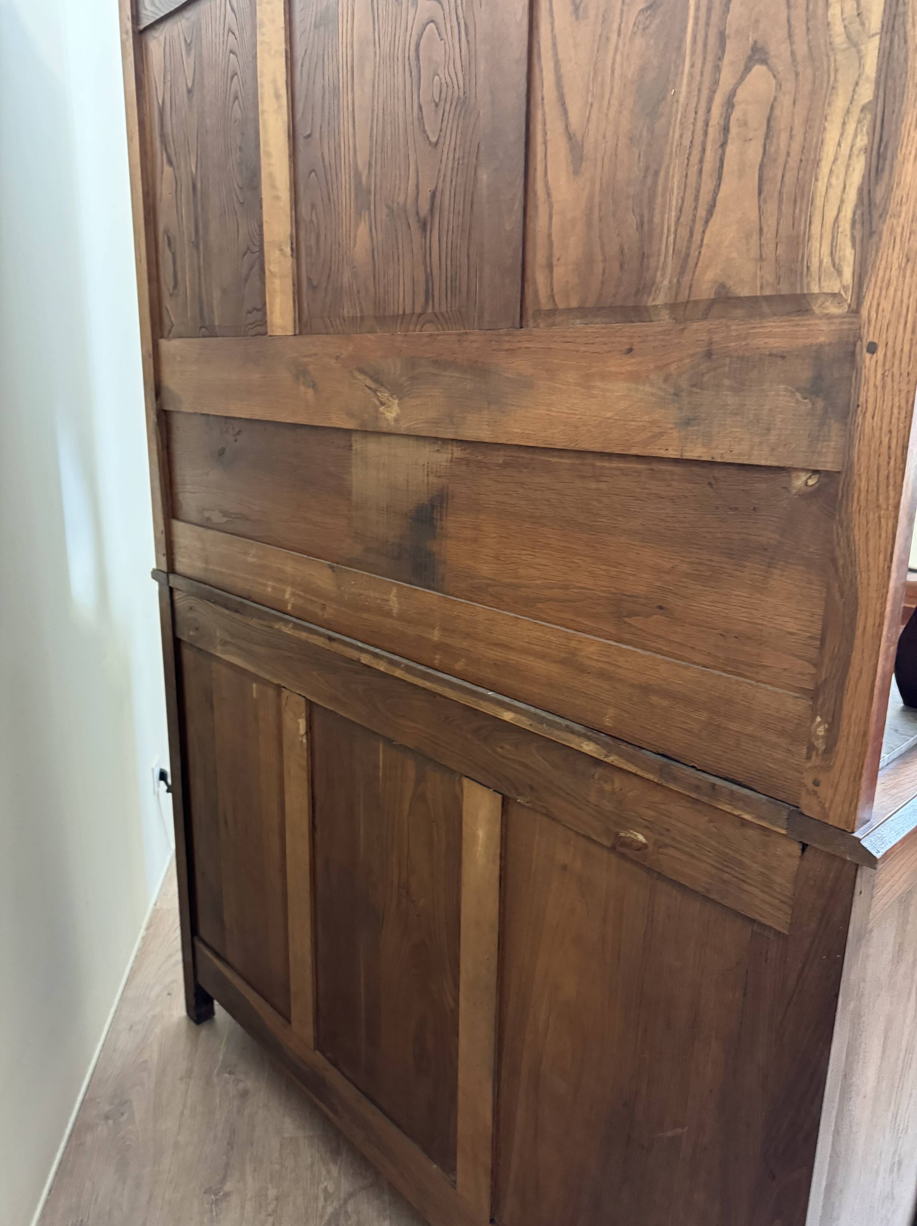 2-body art deco buffet in solid wood circa 1940