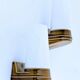 Pair of wall sconces "Bernadotte" model 6080 in ochre porcelain by Sigvard Bernadotte for Ifö - 1960