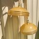 Suspension duo frosted glass orange and golden electricity new