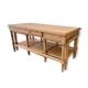 Coffee table double pull-out trays