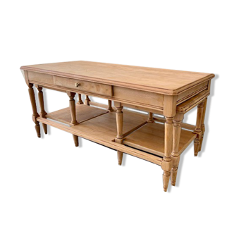 Coffee table double pull-out trays