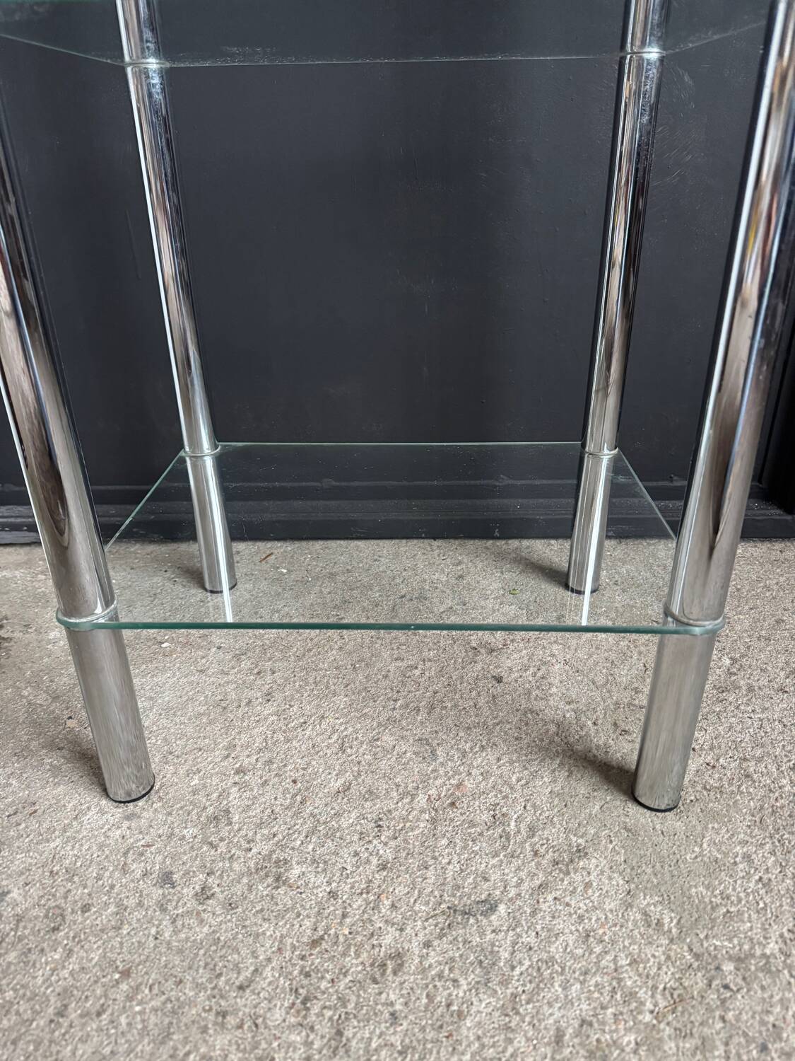 1970s chrome shelf