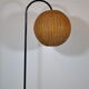 Rattan ball floor lamp 1970