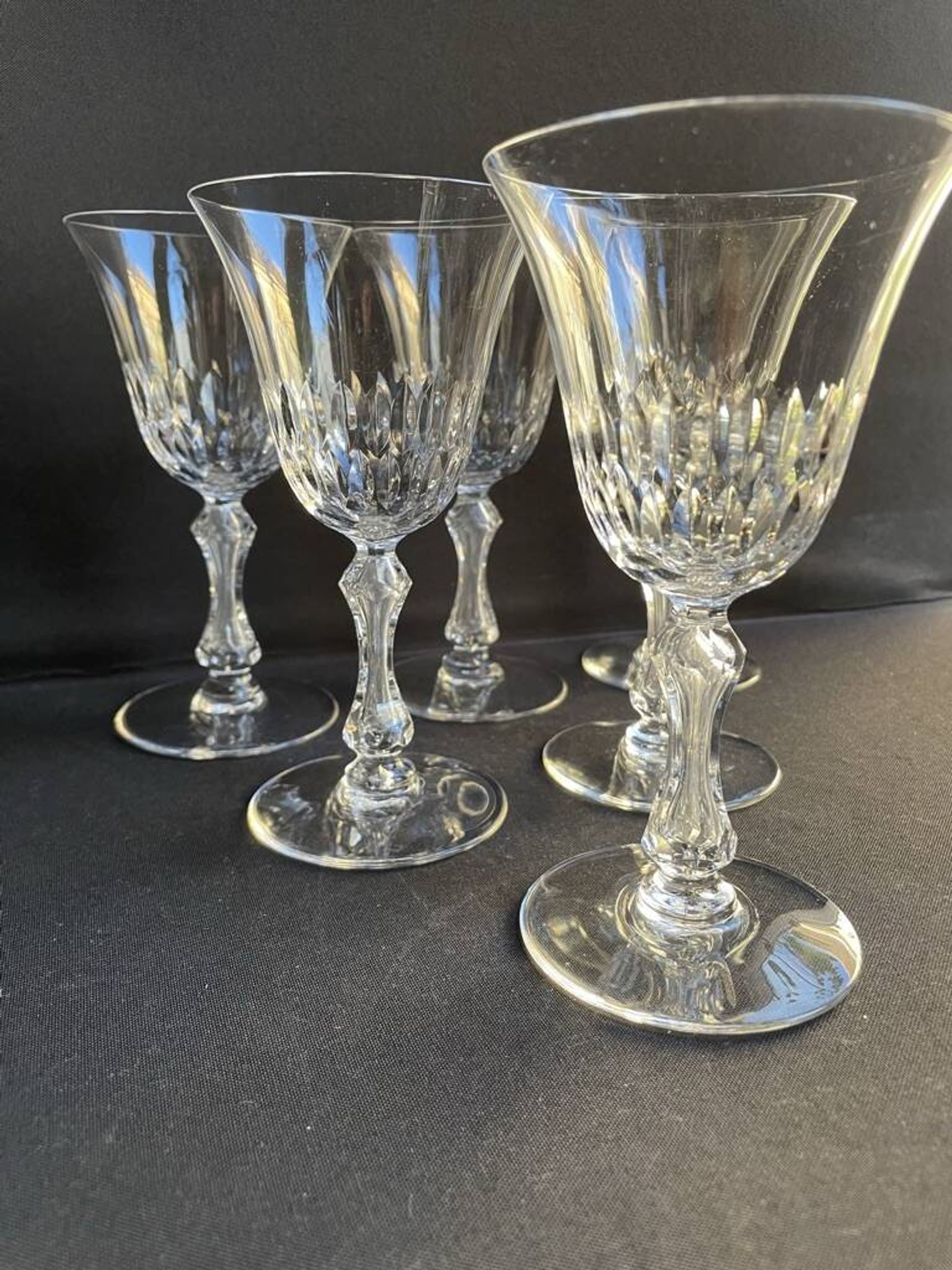 6 Saint Louis water glasses cut Lozère service stamped