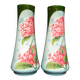 2 flowered vases St Amand early 20th century