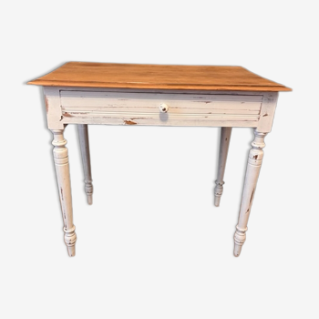 Table de ferme, bureau ancien patiné