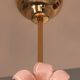 Lys rose, spectaculaire lustre de Murano par Franco Luce, 1970