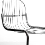 Set of 4 chrome steel chairs, Gastone Rinaldi, style  Italy, 1970