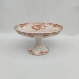 Earthenware bowl on pedestal by Boch Frères, iron earth, circa 1900.