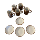Tasses à café en grès émaillé