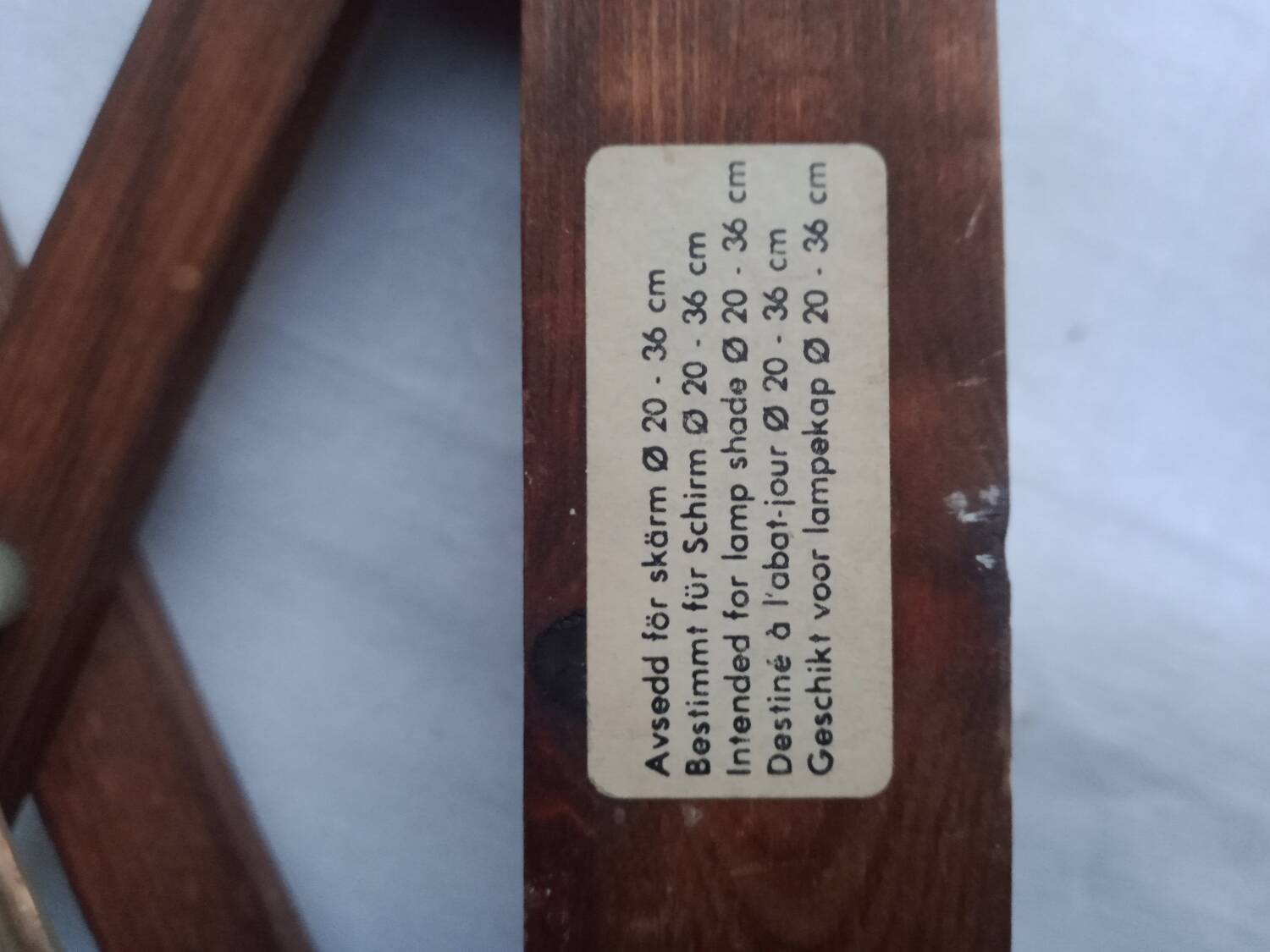 Zig zag wooden wall light from the 60s