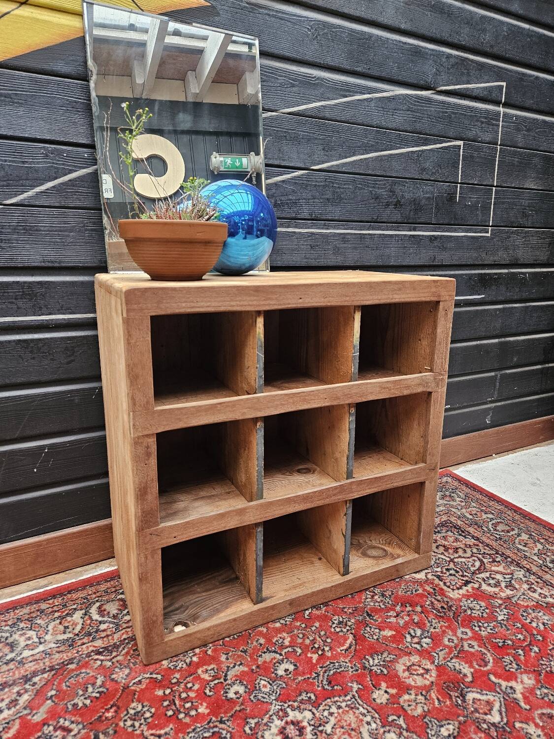 Wooden locker storage bench