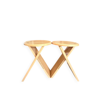 Pair of Folding Stools "Suzy" by Adrian Reed