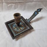 Cloisonne hand candle holder