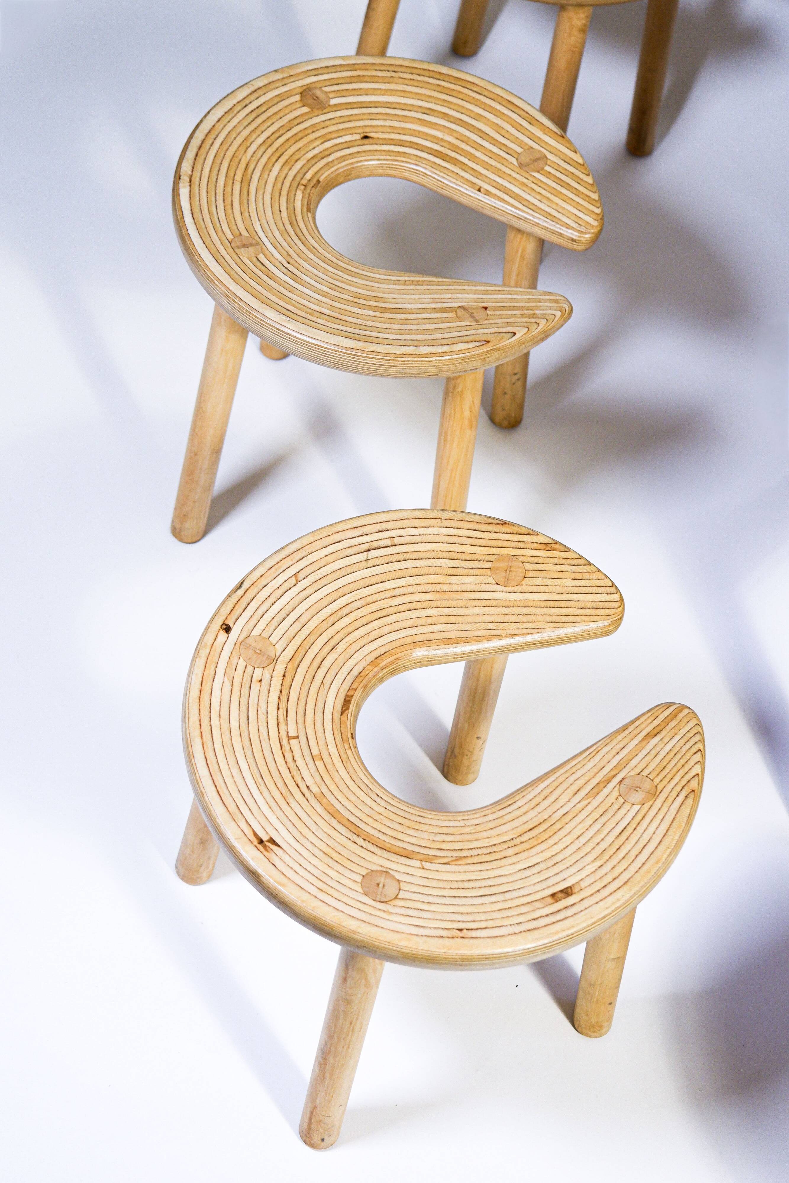 6 tabourets par Antti Nurmesniemi pour le Palace Hotel, 1952