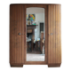 Art Deco wooden wardrobe with mirror