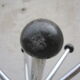 Coatrack chromed metal parrot