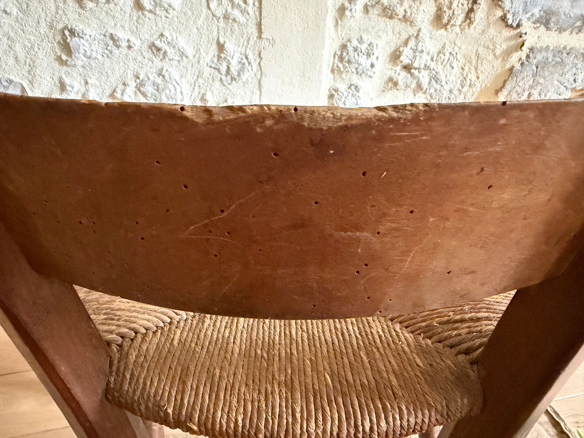 Old wooden country chair.