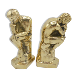 Brass bookend "The Rodin Thinker"