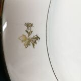 Porcelain plates Opaque Provence Dorure lot of 5