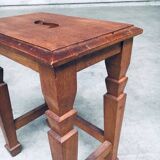 Set of Dutch Art Deco S Handle Stools, 1930s