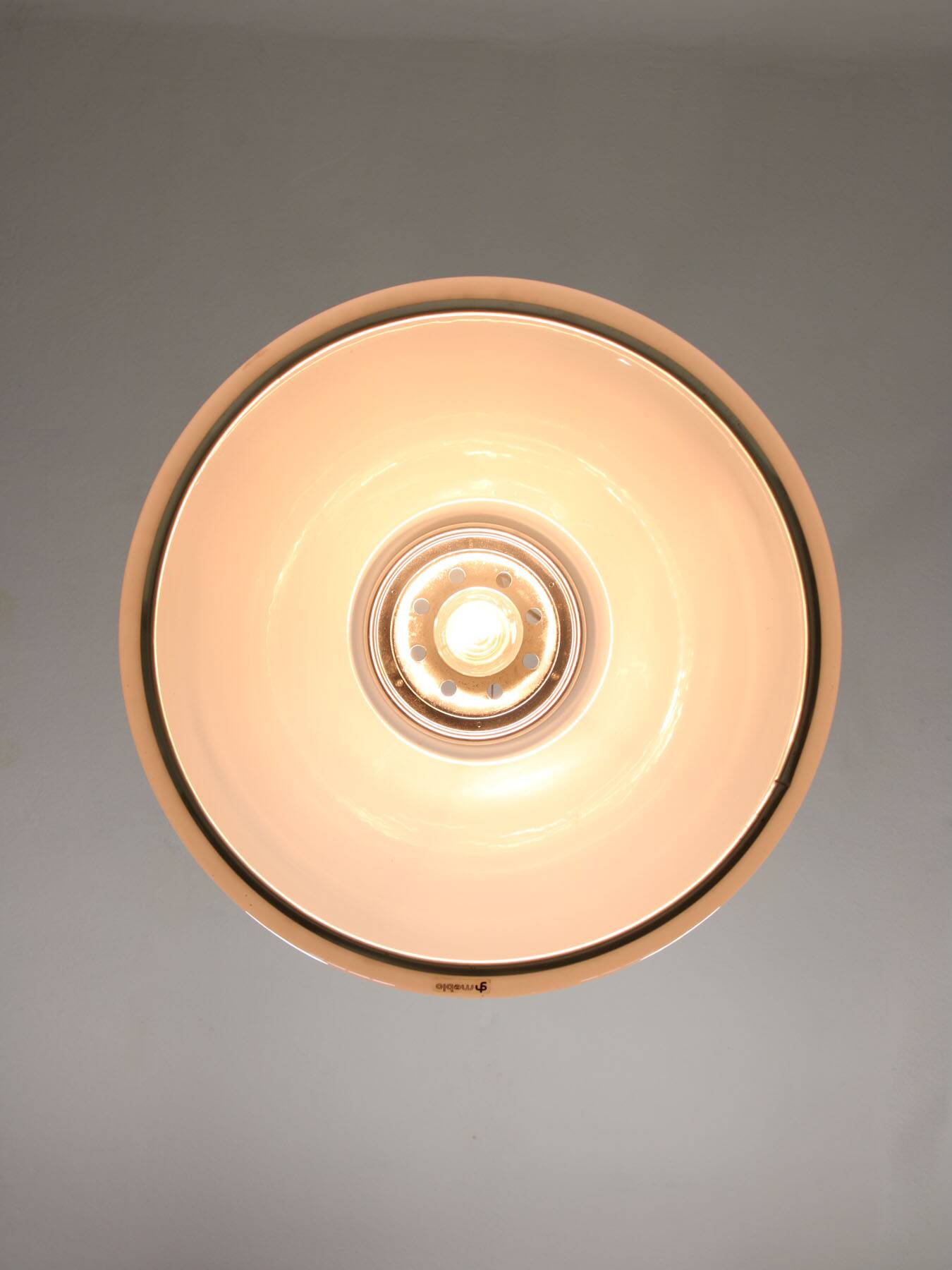 Space-age White Pendant by Luigi Massoni for Guzzini, 1960s