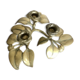 Golden bronze flower candlestick