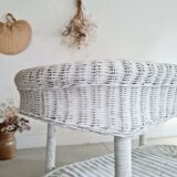 White low rattan table