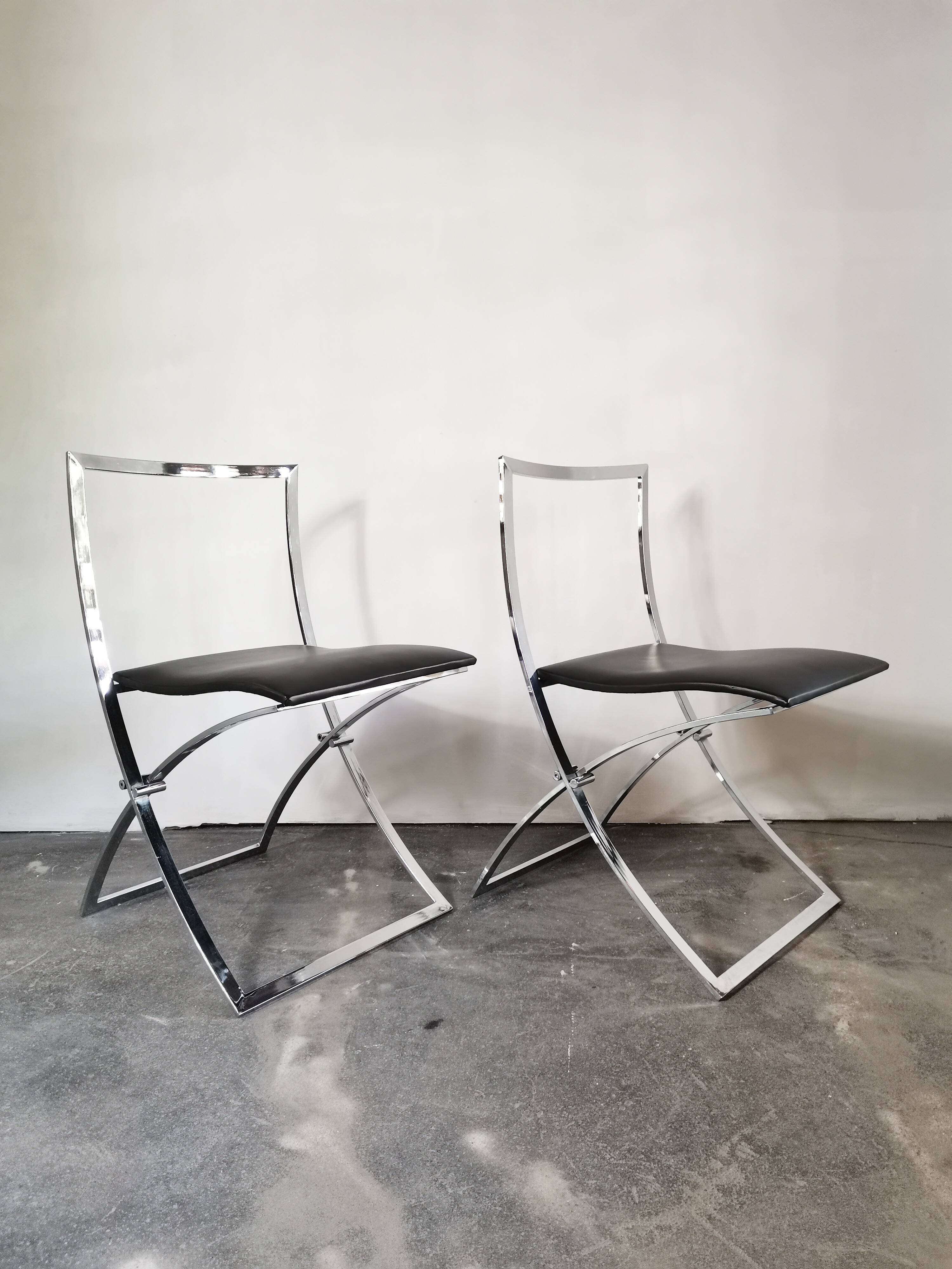 Marcello Cuneo, Model “Luisa”, 1970s Set of 2 Dining Chairs