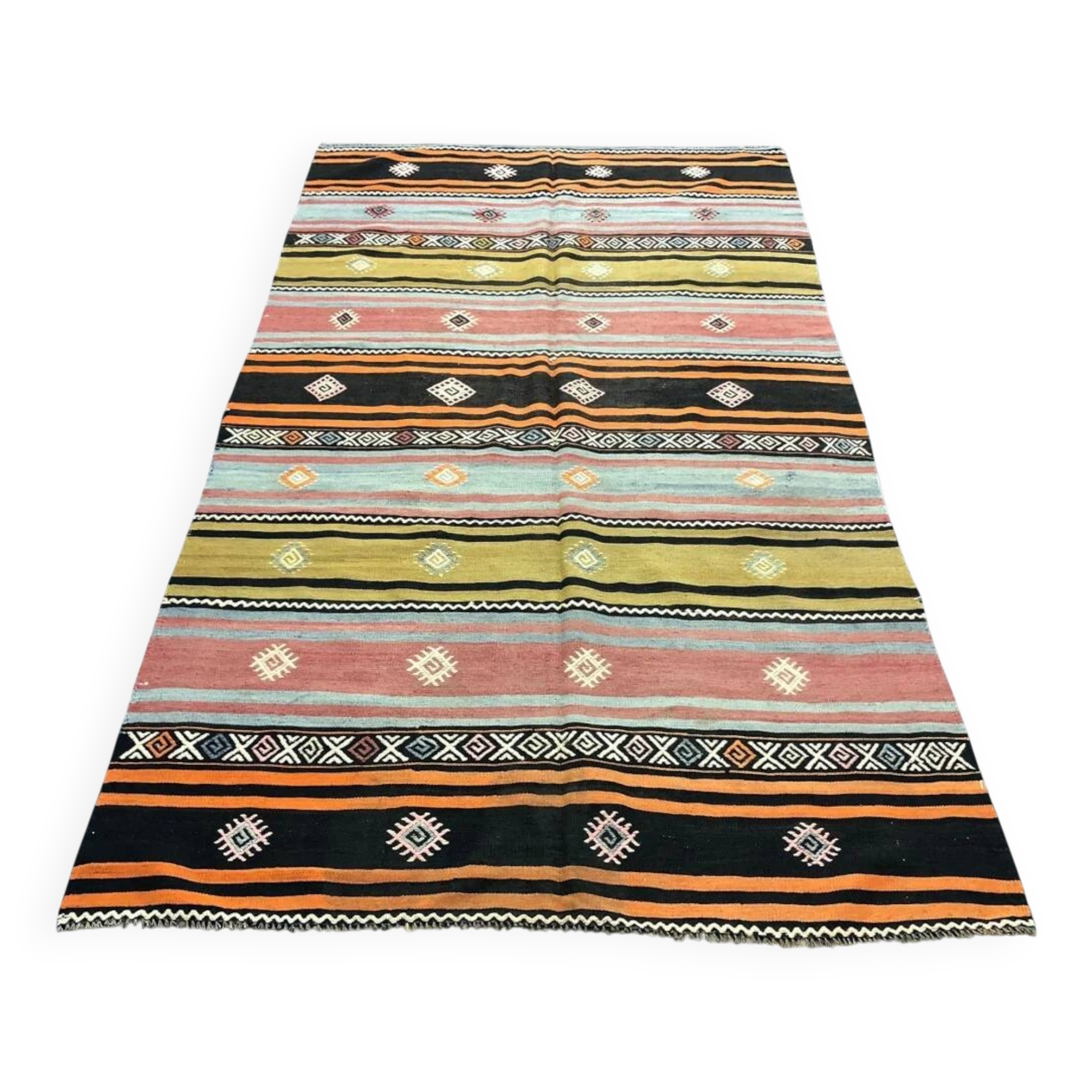 Oushak Vintage Wool Kilim Runner