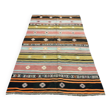Oushak Vintage Wool Kilim Runner