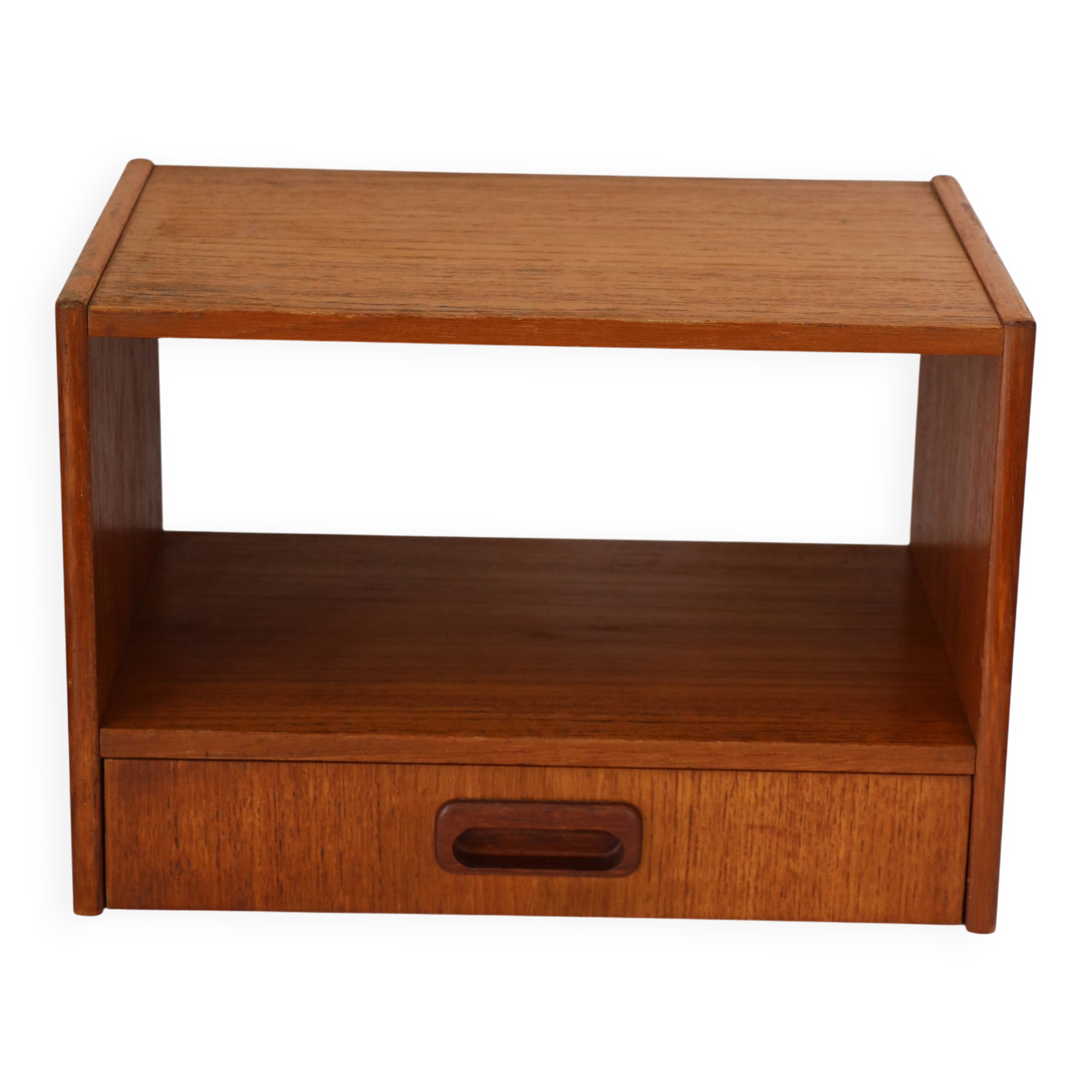 Wall-mounted bedside table with drawer, Scandinavian, 1960.