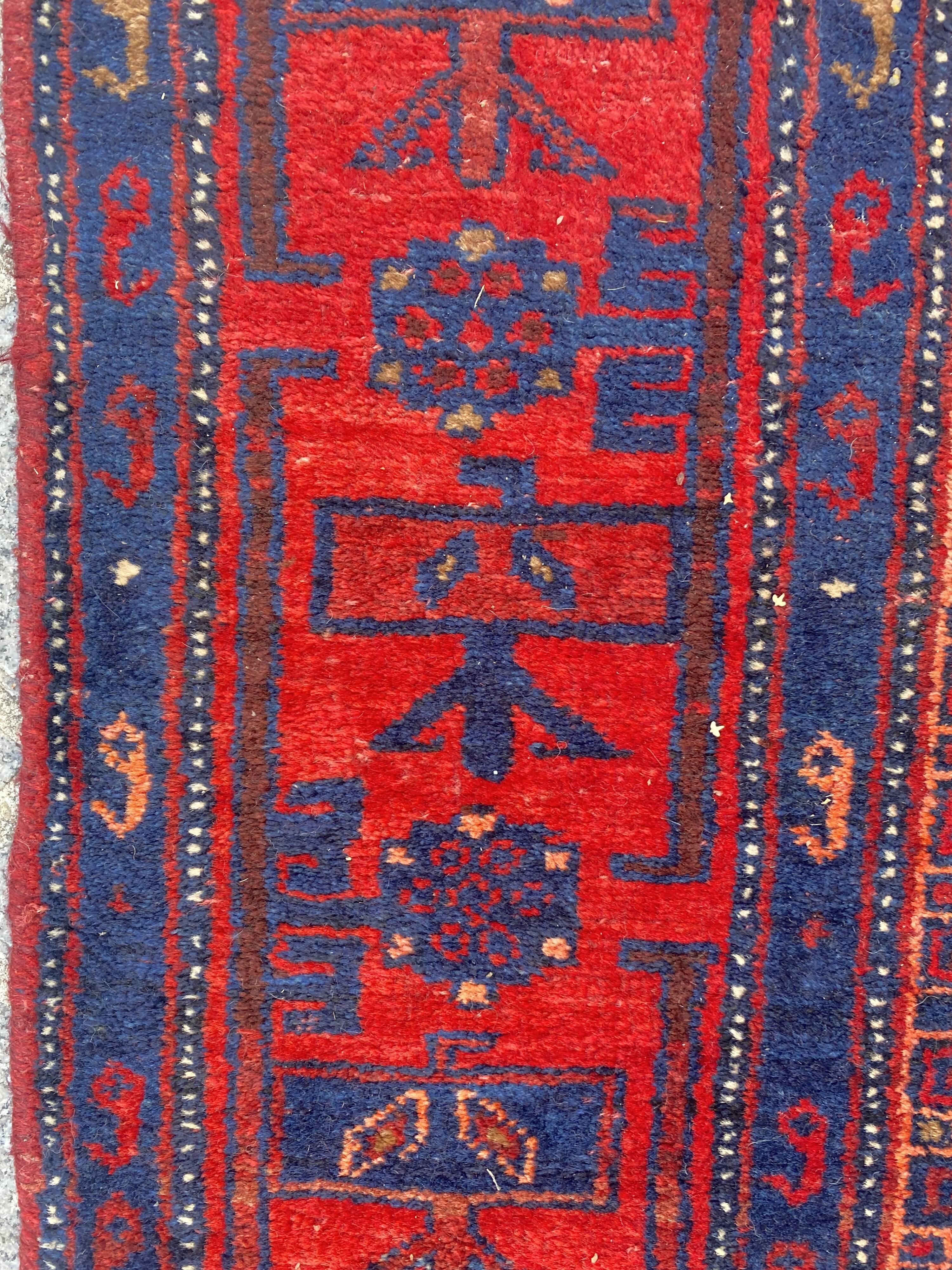 Very beautiful old Persian carpet Bijar handmade 148x318 cm