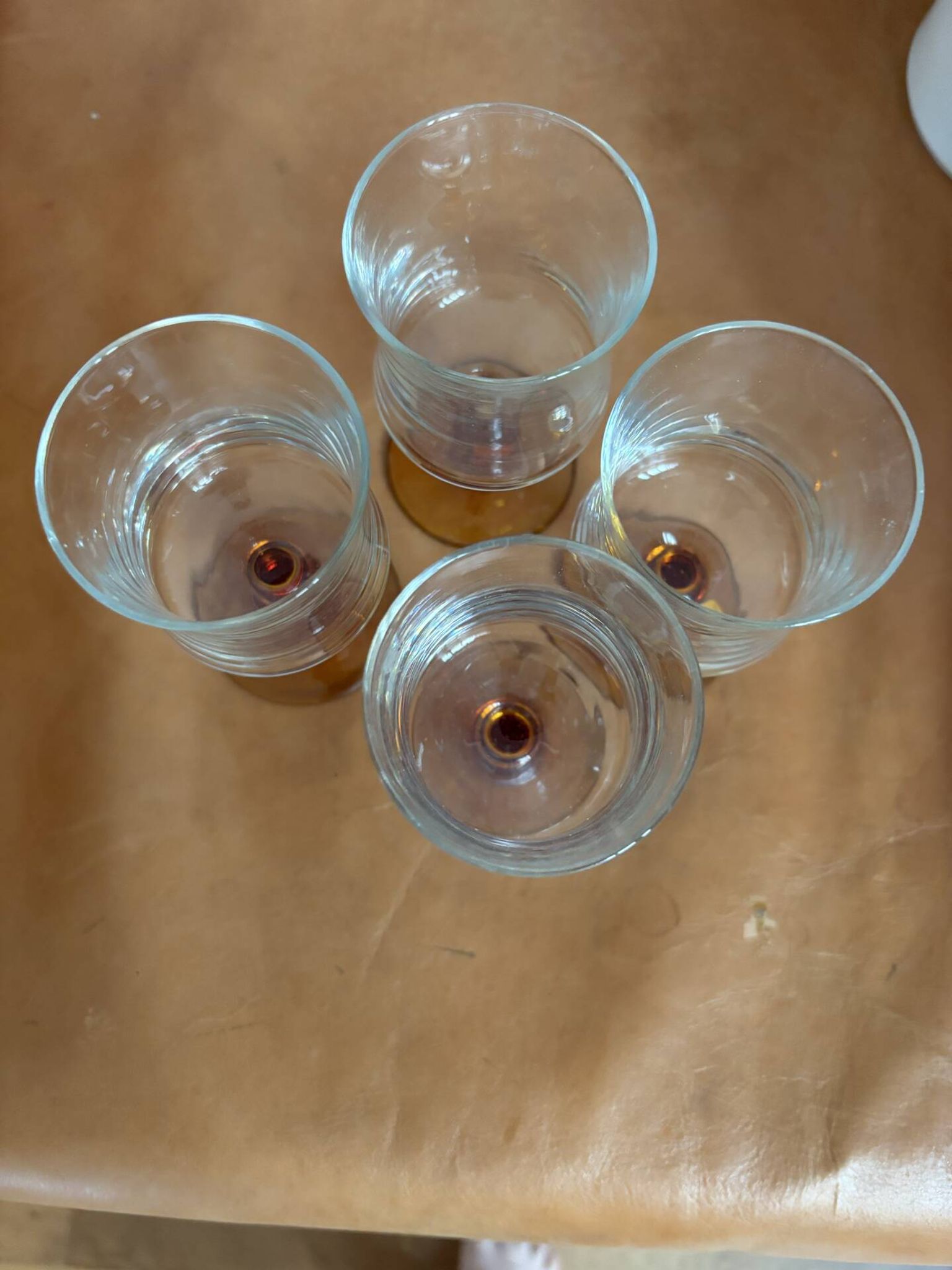 Lot verres ambre