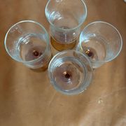 Lot verres ambre