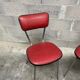Pair of mid-century kitchen chairs Imitation leather
