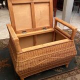 Rattan bench chest 1970-1980