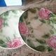 2 OLD SLASH PLATES WITH ROSES DECORATION
